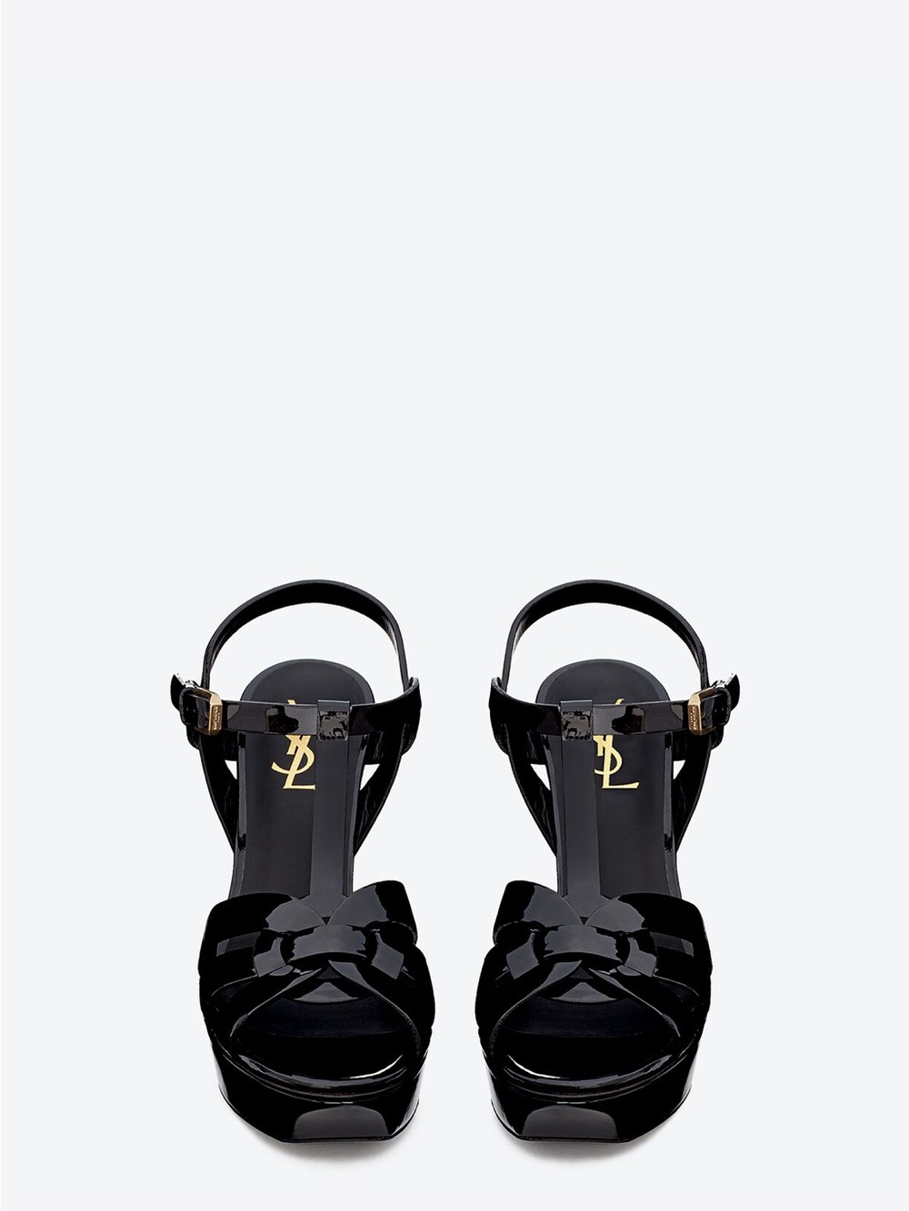 YVES SAINT LAURENT Tribute Platform Sandals In Patent Leather Size 36 NEW $1150